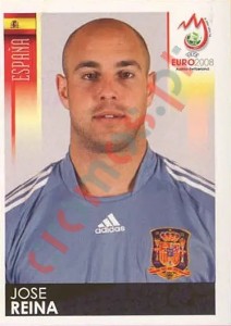 435 Pepe Reina – UEFA Euro Austria-Switzerland 2008 Panini