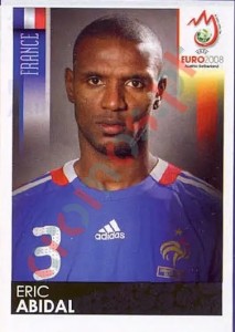 341 Eric Abidal – UEFA Euro Austria-Switzerland 2008 Panini