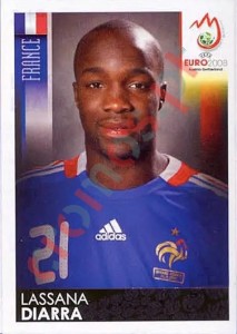 345 Lassana Diarra – UEFA Euro Austria-Switzerland 2008 Panini