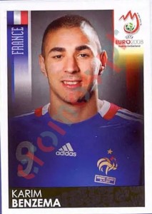 354 Karim Benzema – UEFA Euro Austria-Switzerland 2008 Panini