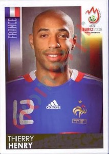 355 Thierry Henry – UEFA Euro Austria-Switzerland 2008 Panini