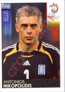 364 Antonios Nikopolidis – UEFA Euro Austria-Switzerland 2008 Panini