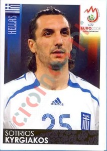 368 Sotirios Kyrgiakos – UEFA Euro Austria-Switzerland 2008 Panini