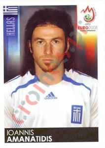 378 Ioannis Amanatidis – UEFA Euro Austria-Switzerland 2008 Panini