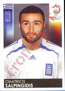 379 Dimitris Salpingidis – UEFA Euro Austria-Switzerland 2008 Panini
