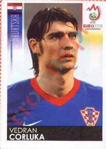 185 Vedran Corluka – UEFA Euro Austria-Switzerland 2008 Panini