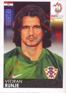 201 Vedran Runje – UEFA Euro Austria-Switzerland 2008 Panini