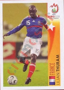 468 Lilian Thuram - France – UEFA Euro Austria-Switzerland 2008 Panini