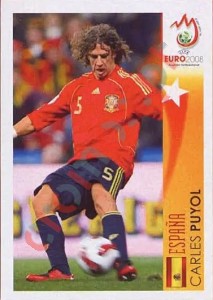 476 Carles Puyol - España – UEFA Euro Austria-Switzerland 2008 Panini