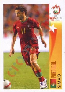 481 Simão - Portugal – UEFA Euro Austria-Switzerland 2008 Panini