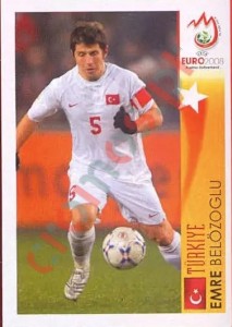 484 Emre Belözoglu - Türkiye – UEFA Euro Austria-Switzerland 2008 Panini