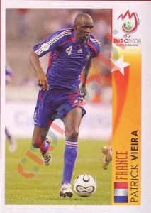 496 Patrick Vieira - France – UEFA Euro Austria-Switzerland 2008 Panini