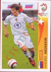 503 Andrey Arshavin - Rossija – UEFA Euro Austria-Switzerland 2008 Panini