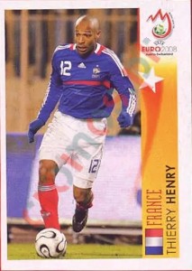 515 Thierry Henry - France – UEFA Euro Austria-Switzerland 2008 Panini