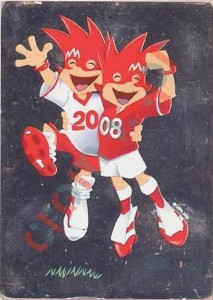5 Official Mascots – UEFA Euro Austria-Switzerland 2008 Panini