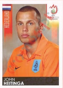 264 John Heitinga – UEFA Euro Austria-Switzerland 2008 Panini