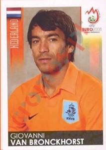 265 Giovanni van Bronckhorst – UEFA Euro Austria-Switzerland 2008 Panini