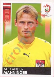 156 Alexander Manninger – UEFA Euro Austria-Switzerland 2008 Panini