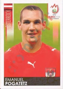 157 Emanuel Pogatetz – UEFA Euro Austria-Switzerland 2008 Panini