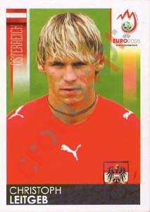 165 Christoph Leitgeb – UEFA Euro Austria-Switzerland 2008 Panini
