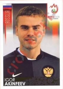 442 Igor Akinfeev – UEFA Euro Austria-Switzerland 2008 Panini