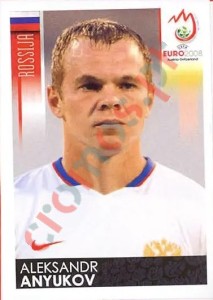 445 Aleksandr Anyukov – UEFA Euro Austria-Switzerland 2008 Panini