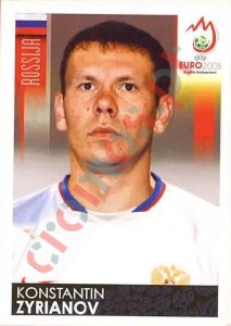 452 Konstantin Zyryanov – UEFA Euro Austria-Switzerland 2008 Panini
