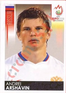 456 Andrey Arshavin – UEFA Euro Austria-Switzerland 2008 Panini