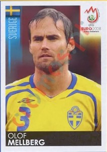 391 Olof Mellberg – UEFA Euro Austria-Switzerland 2008 Panini