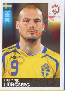 403 Fredrik Ljungberg – UEFA Euro Austria-Switzerland 2008 Panini