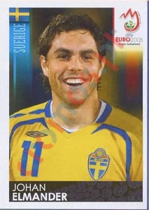 405 Johan Elmander – UEFA Euro Austria-Switzerland 2008 Panini