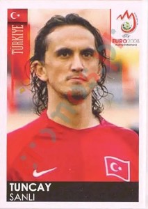 144 Tuncay Sanli – UEFA Euro Austria-Switzerland 2008 Panini