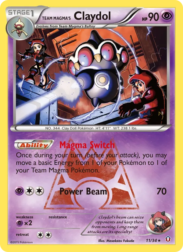 11 Team Magma's Claydol – Double Crisis