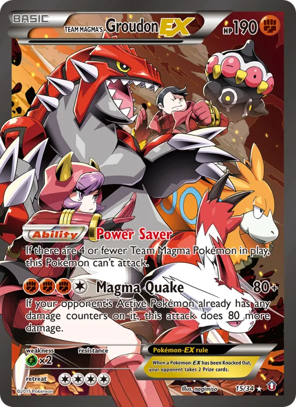 15 Team Magma's Groudon EX – Double Crisis