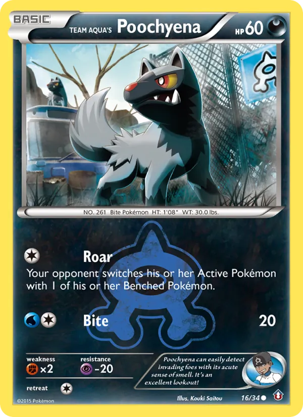 16 Team Aqua's Poochyena – Double Crisis