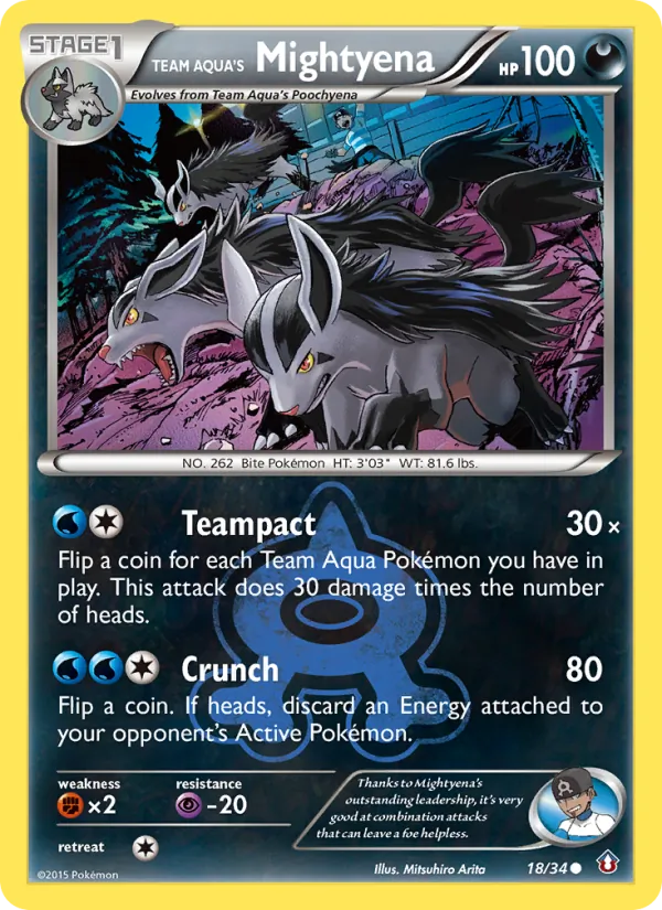 18 Team Aqua's Mightyena – Double Crisis