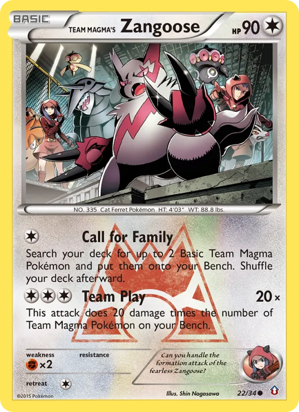 22 Team Magma's Zangoose – Double Crisis
