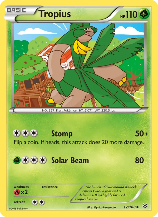 12 Tropius – Roaring Skies