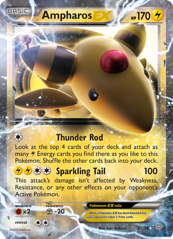 27 Ampharos EX – Ancient Origins