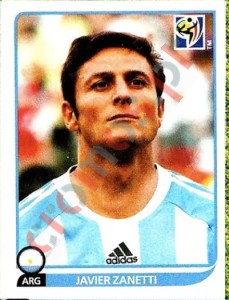 113 Javier Zanetti – FIFA World Cup South Africa 2010 Panini