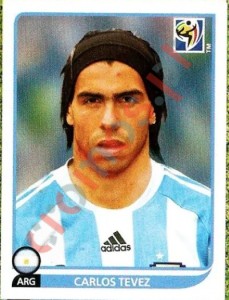 124 Carlos Tevez – FIFA World Cup South Africa 2010 Panini