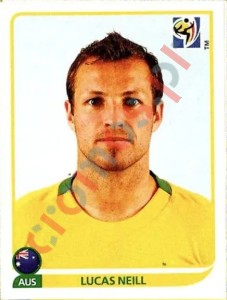 281 Lucas Neill – FIFA World Cup South Africa 2010 Panini