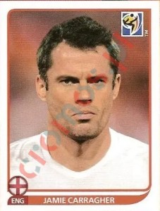 190x Jamie Carragher – FIFA World Cup South Africa 2010 Panini