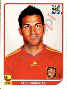 576 Cesc Fabregas – FIFA World Cup South Africa 2010 Panini