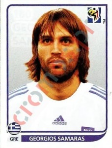 180 Georgios Samaras – FIFA World Cup South Africa 2010 Panini