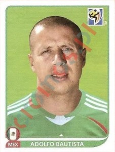 66x Adolfo Bautista – FIFA World Cup South Africa 2010 Panini