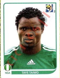 129 Taye Taiwo – FIFA World Cup South Africa 2010 Panini