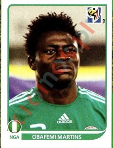 142 Obafemi Martins – FIFA World Cup South Africa 2010 Panini
