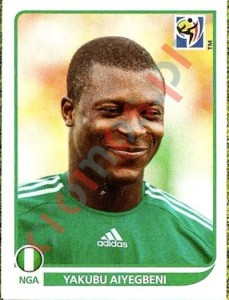 143 Yakubu Aiyegbeni – FIFA World Cup South Africa 2010 Panini