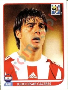 435 Julio Cesar Caceres – FIFA World Cup South Africa 2010 Panini
